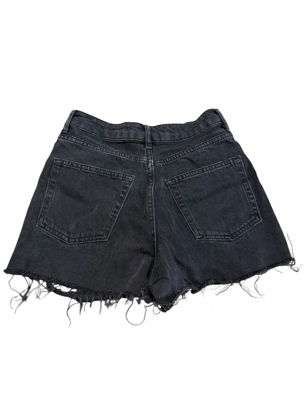 Topshop Moto Mom Denim Shorts | High Waisted |‎ Washed Black | Size 2